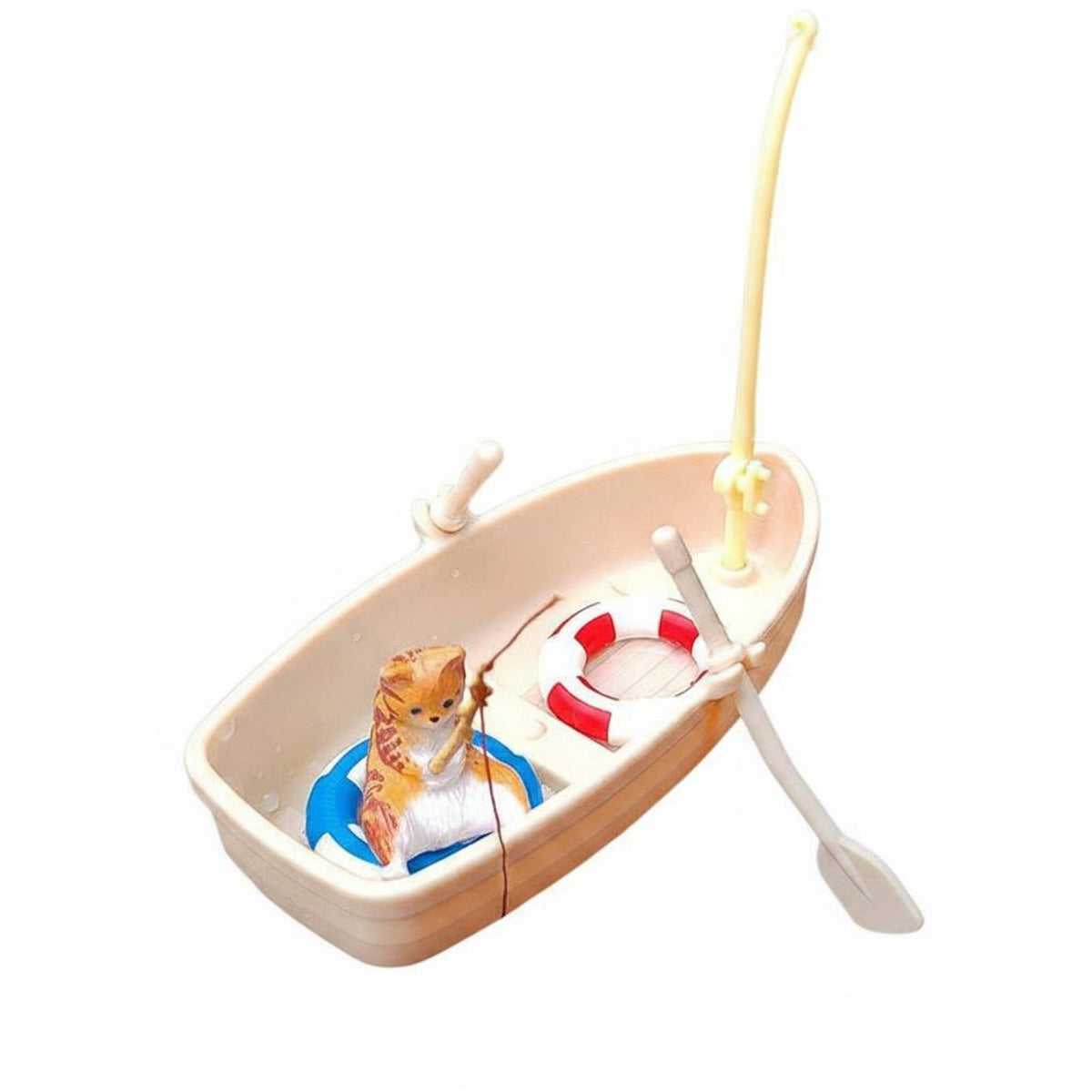Miniature Floating Boat Tiny Rowboat Playset for Garden