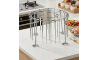 Stainless Steel Vertical Grilling Rack Detachable Air Fryer Skewer Rack Long-Lasting Air Fryer Skewer Stand Sturdy for Home Cooks