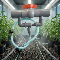 U-Shaped Pipe Venturi Fertilizer Injector Red Handle Irrigation Fertilizer Injector Tapered Outlet Garden Equipment Transparent Hose