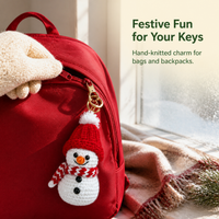 Hand-Knitted Snowman Santa Claus Keychain Pendant for Christmas Gifts and Bag Accessories