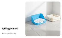 Hare Litter Box Mountable Hare Potty Training Tray Small Pet Litter Box Easy to Clean Detachable Corner Pet Toilet