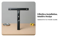 Oblong Holes T-Shaped Chair Back Rod Rounded Ends Office Chair Back Rod Metal T-Shaped Bar Steel Bar Black