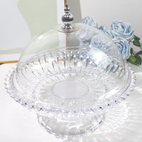 Fruit Serving Tray with Base, Nordic Style, Plastic, Solid Color
