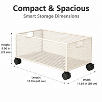 Large Toy Storage Drawers, Wheeled Rolling Storage Cart, 6 Shelf Multi-Drawer Unit for Children's Bedroom, Playroom & Craft Room Organiser