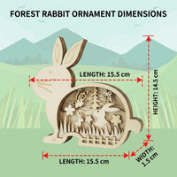 DIY Easter Ornament Kit Ready to Paint Three-Dimensional Wooden En Scene Craft Handmade Fun Three-Dimensional Wooden Painting Craft for Children