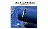 Mommy Bracelet Delicate Design Stainless Steel Mommy Bracelet Adjustable Chain Fashion Jewelry for Moms, New Moms, Birthday, Infant Shower