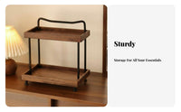 2-Tier Cosmetic Stand Space-Saving Vanity Rack Large Capacity for Bedroom, Women
