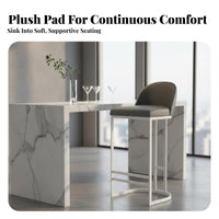 With Backrest Upholstered High-Back Stool Golden Frame Upholstered Counter Stool Luxury Design Home Furnishing Minimalist Design for Homeowners, Interior Designers, Business Owners, Kitchen Island, Cafe, Restaurant, Dining Room