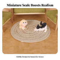 Scene Prop Dollhouse Carpet Realistic Feature Dollhouse Floor Mat Nordic Design for DIY Crafters, Kids, Miniature Scene, Model Scenery