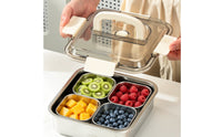 5 Pieces Clear Lid Stainless Steel Food Container Locking Clips Sealed Lunch Box Set Carry Handle Stackable Food Box Set Portable