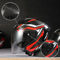 Full-Face Helmet Glossy Carbon Fiber Helmet Lightweight Aerodynamic for Motorcyclists, Motorcycle Riding, Daily Commuting