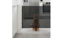 Extendable Cat Fence Space-Saving Retractable Pet Gate Easy Installation Retractable Mesh Gate for Renters, Dog Owners, Doorways, Hallways, Stairs