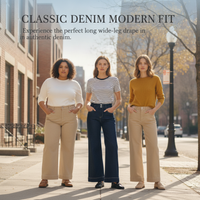 Women's High-Waist Wide Leg Flare Jeans Winter 2024