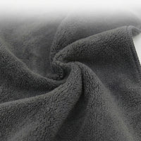 Double-Sided Coral Fleece Car Drying Towel with Suede Towel Finish, High Absorbency Cloth for Car Washing, Bound Edges Dark Gray 1 Pack