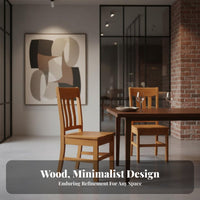 Installation-without Solid Wood Dining Chair No Assembly Required Mortise and Tenon Chair Sturdy Construction Household Furniture Hand-Polished for Homeowners, Families, Business Owners, Home, Cafe, Study Room