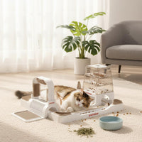 Multifunctional Feline Castle Toy Set Self-Entertaining Feline Brain-Teaser Feeder Set Mental Stimulation Brain-Teaser Toy Stress Relief for Indoor