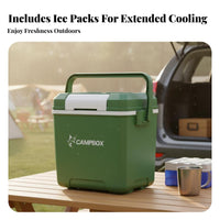 Portable Insulated Chiller Large Capacity Portable Ice Chest Insulated Food and Drink Chiller Keeps Hot or Cold Hard Shell Ice