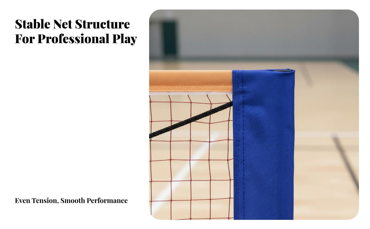 Indoor Outdoor Use Portable Badminton Net Easy Assembly Foldable Badminton Net Set Lightweight Sports Equipment Long-Lasting Construction for Family, Beginners, Kids, Backyard, Training, Beach