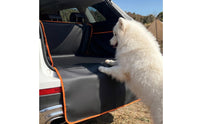 Pet Trunk Mat Raised Sidewall Waterproof Trunk Liner Cargo Area Liner Coated Material Pet Cargo Mat Orange Edging
