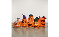 Outdoor Halloween Inflatable Pumpkin with Blower Lighted Inflatable Pumpkin Row Large Yard Decoration LED-and for Lawn