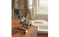 1.5 Inch Ball Valve with Rotating Arm Smooth Rotation Sampling Valve with Tri-Clamp End Long-Lasting Pickup Tube Corrosion-Resistant for Brewing Kettles