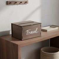 Wedding Card Box with Opening Vintage Design Wooden Card Box Event Decoration Large Capacity for Graduates