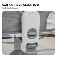 Soothing Vibration Adjustable Bedside Bassinet Portable Adjustable Bedside Sleeper Rocking Motion Baby Rocker Electric Operation for Newborns, Infants, Parents, Bedroom, Living Room, Home, Indoors