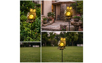 Decorative Owl Garden Stake Light Cute Owl Garden Light Whimsical Energy-Saving for Yard