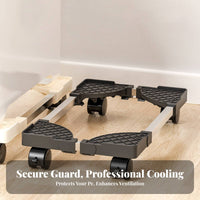 Movable Computer Chassis Stand Locking Caster Wheels Adjustable Computer Chassis Stand Adjustable PC Case Stand Lockable Casters