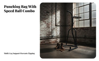 Stable Base Freestanding Strike Bag Stand Long-Lasting Adjustable Boxing Training Station Multifunctional Freestanding Heavy Bag Stand High Weight Capacity for Children, Combat Artists, Teenagers, Home Gym, Garage, Basement
