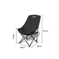 Foldable Lightweight Moon Chair Quick Setup Collapsible Camping Chair No Assembly Required for Campers, Anglers, Picnic, Backyard