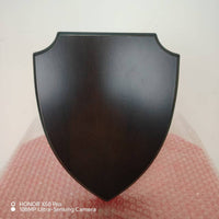 Blank Wooden Shield Plaque with Replaceable Insert, Acrylic Wood Base, Award Certificate Frame
