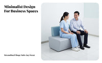 Nordic Design Square siderest Sofa Minimalist stylistic Multi-Seat Waiting Bench configurable assembly Reception Seating Business-Grade for Patients, Clients, tailoreders, medical office, Hospital, Lobby, Lounge