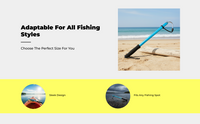 Stainless Steel Fishing Hook, Telescopic, Foldable, Portable