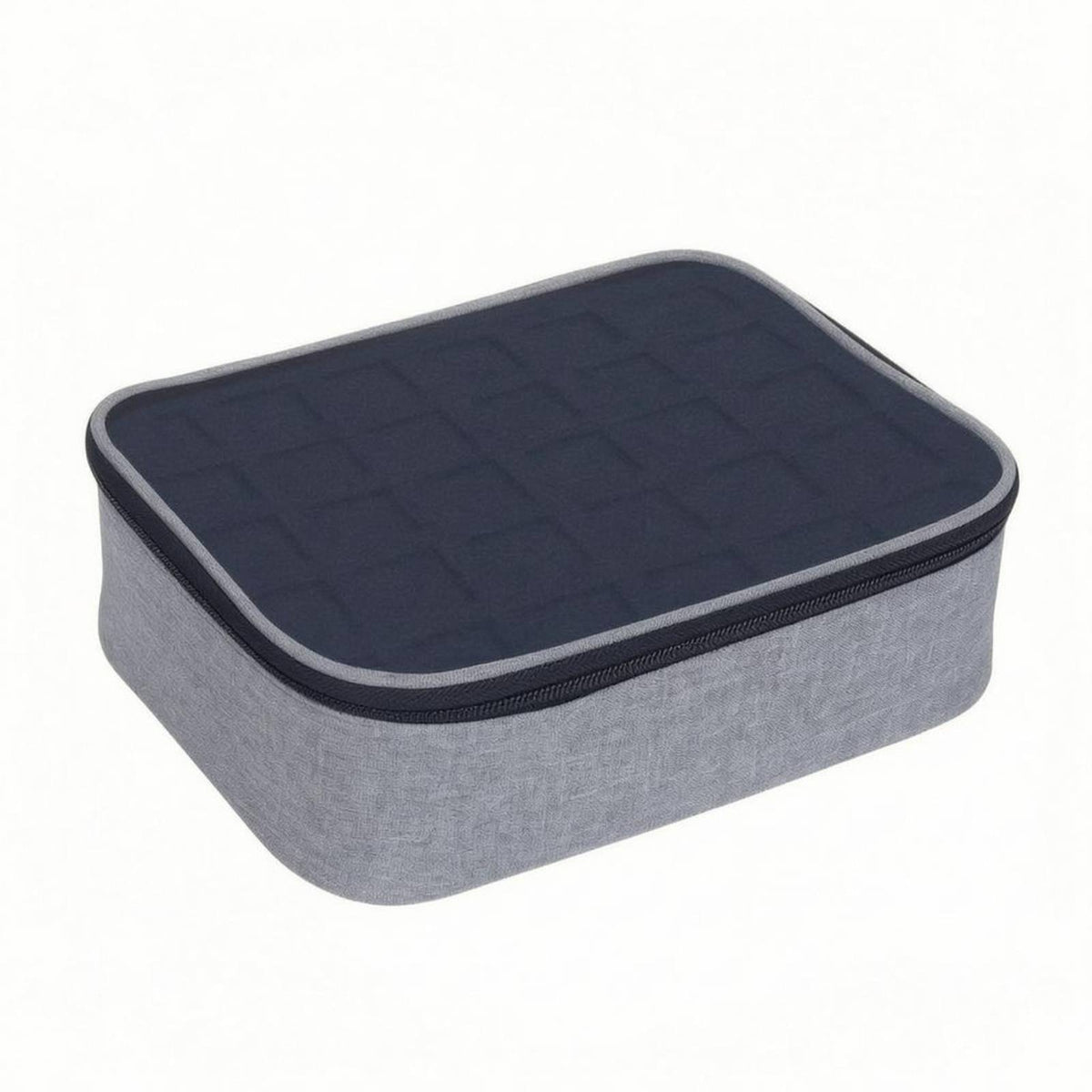 Transparent Lid Nail Polish Organizer Case Removable Divider Zippered Nail Polish Case Individual Compartments Rounded Corners