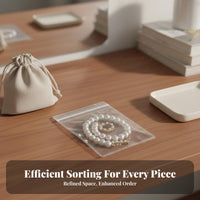 Anti-Oxidation Resealable Closure Bag Airtight Seal Anti Tarnish Jewelry Pouch Dustproof Transparent Jewelry Bag for Women, Crafters, Travel