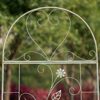Iron Garden Trellis 60cm, Plant Support for Climbing Plants, Trellis for Roses, Vines & Cottage Gardens