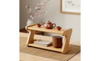 Desktop Storage Organizer Minimalist Desktop Organizer Decorative Wooden Shelf with Two Tiers for Coffee Station