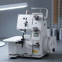 Compact Three-Thread Overlock Machine White Tabletop Serger Metal Handle Overlock Sewing Machine Small Footprint