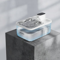 Cat Water Fountain with Stainless Steel Tray Cordless Cat Water Fountain Indoor