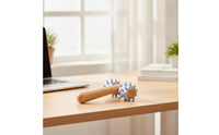 T-Shaped Roller Massager Portable Roller Massage Tool with Wooden Handle Wooden Massage Tool Lightweight Relaxing