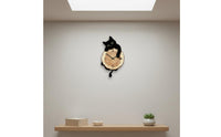 Feline Wall Clock Modern Minimalist Cat Shaped Clock Creative Decor
