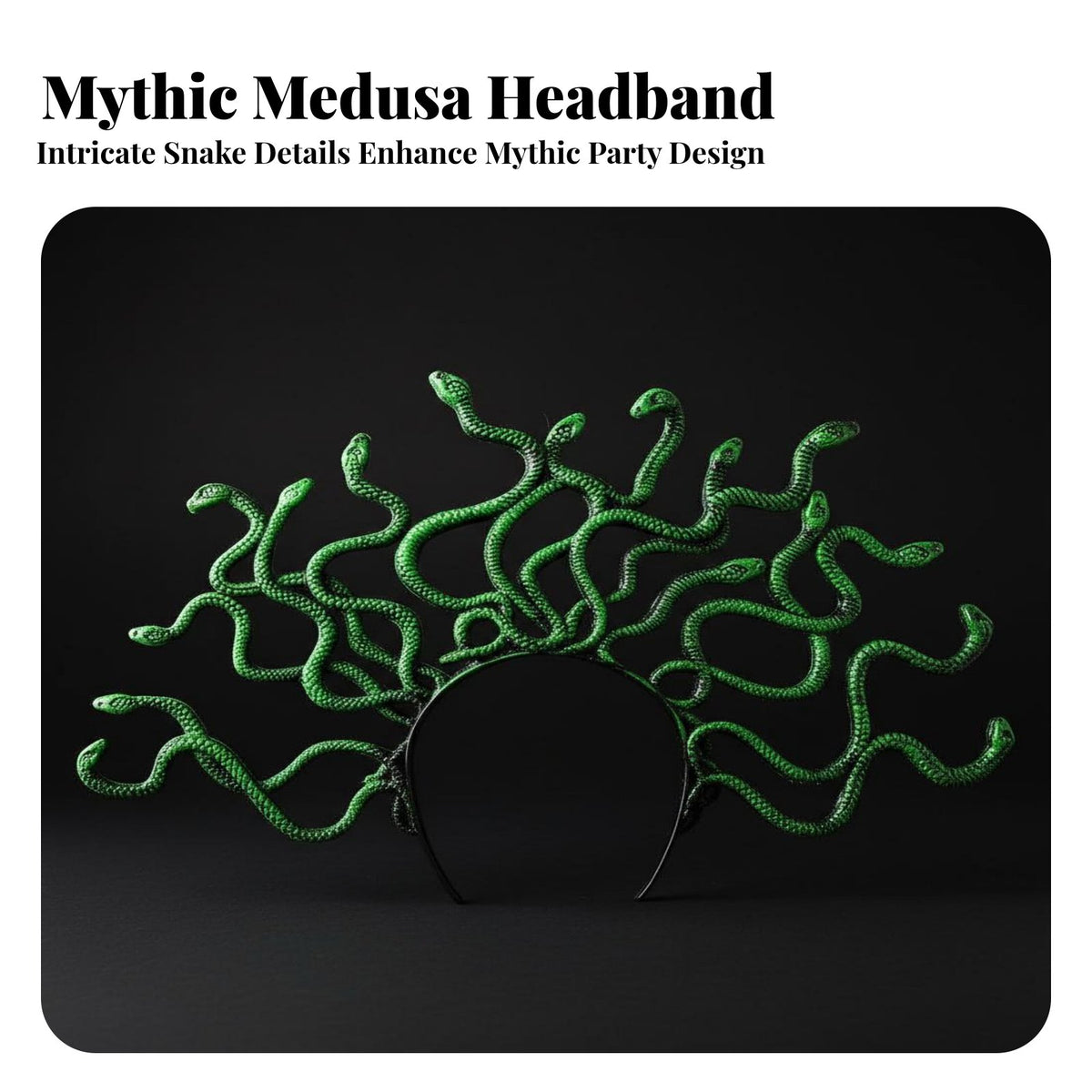 Medusa Headband Intricately Designed Medusa Snake Headband Lightweight Greek Mythology Hair Accessory for Cosplayers, Adults, Cosplay, Costume Parties