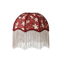 Lampshade with Fringe Traditional Textile Lampshade Table Lamp Shade Woven Lamp Shade with Fringe Classic