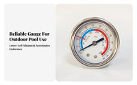 Easy to Read Pressure Gauge | Dual Scale Display, Clear Analog Dial, strainer Pressure Gauge