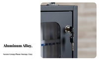 Wall-Mountable Aluminum Phone Cabinet Sturdy Construction Phone Storage Cabinet Numbered Slots for Employees, Classroom, Office, Conference