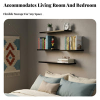 Space-Saving Floating Board Shelf Versatile Use Display Rack Decorative Design Wall Furnishing Minimalist Design for Renters, Homeowners, Students, Living Room, Bedroom, Office, Nursery
