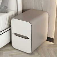 Space-Saving Design Narrow 2-Drawer End Table Modern Design Narrow Storage Cabinet Quiet Drawers Nightstand Easy to Clean for Apartment Dwellers, Homeowners, Students, Small Areas, Dorm Room, Hallway