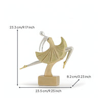 Ballerina Figurine Sculptural Ballet Dancer Figurine Ballet Dancer Statue Decorative Decor Elegant for Dancers, Living Room