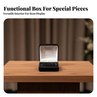 Plush Coin Box Versatile Hinged Pin Display Case Black Plush Gift Box Elegant Design Flocked Commemorative Coin Holder
